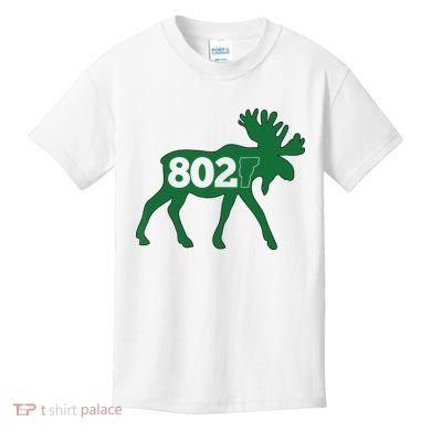 Vermont Moose 802 Vermont Green Mountain State Kids T-Shirt