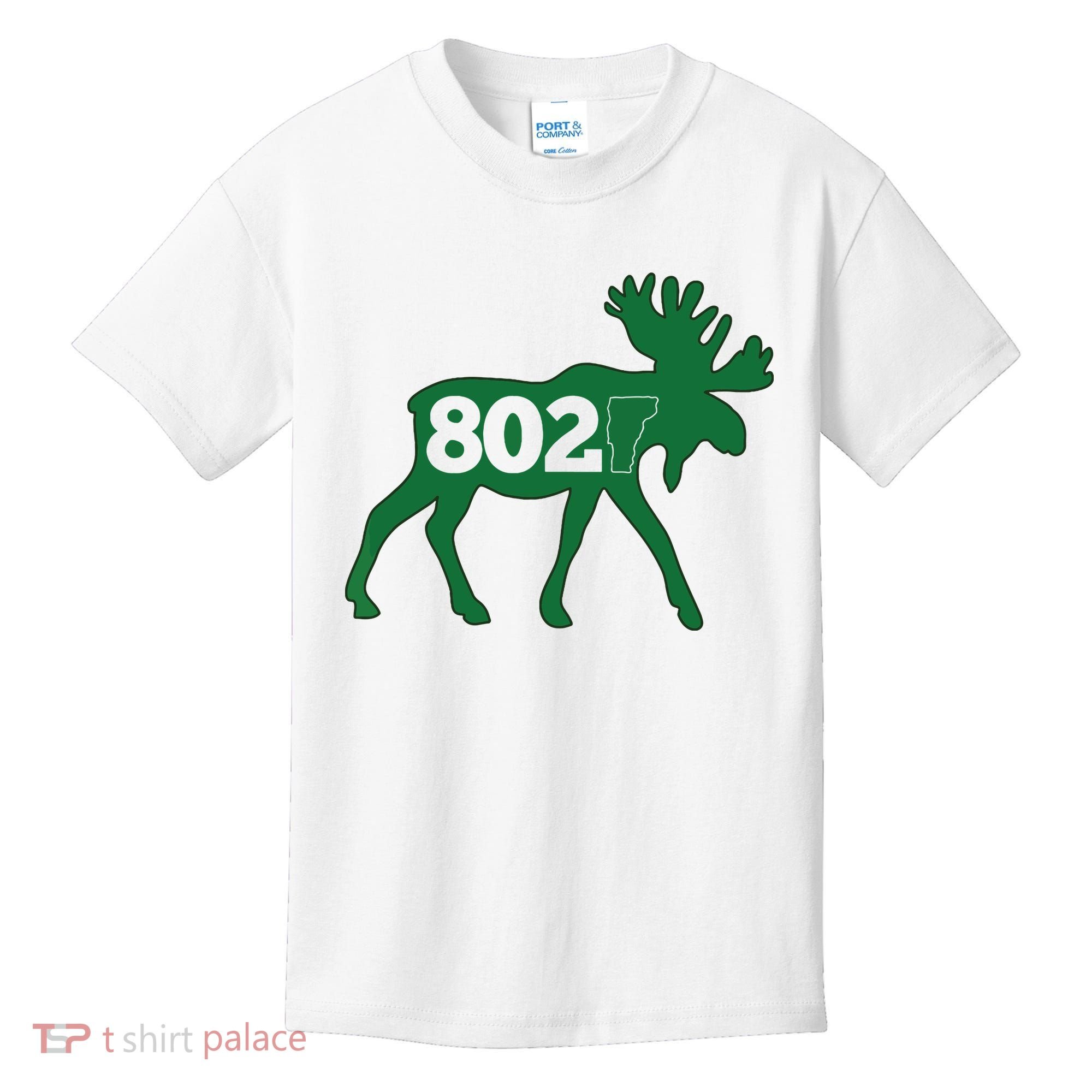Vermont Moose 802 Vermont Green Mountain State Kids T-Shirt