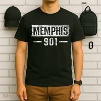 Vintage Memphis 901 Area Code Tennessee T-Shirt thumb 6