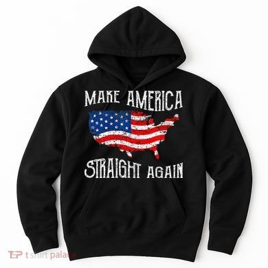 Vintage Make America Straight Again Groovy Hoodie