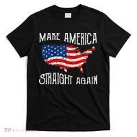 Vintage Make America Straight Again Groovy T-Shirt thumb 0