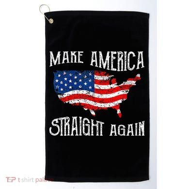 Vintage Make America Straight Again Groovy Golf Towel