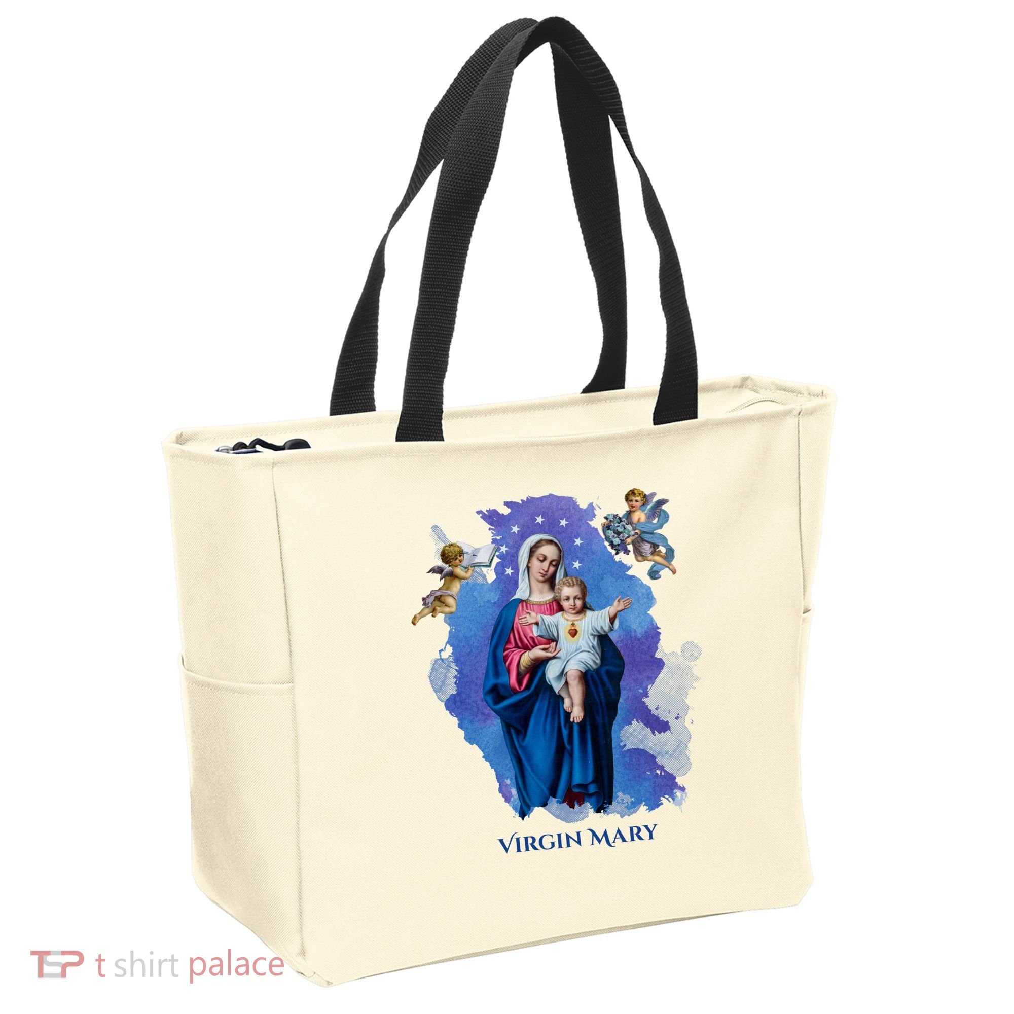 Virgin Mary Angel Religious Gift Art Tote Bag