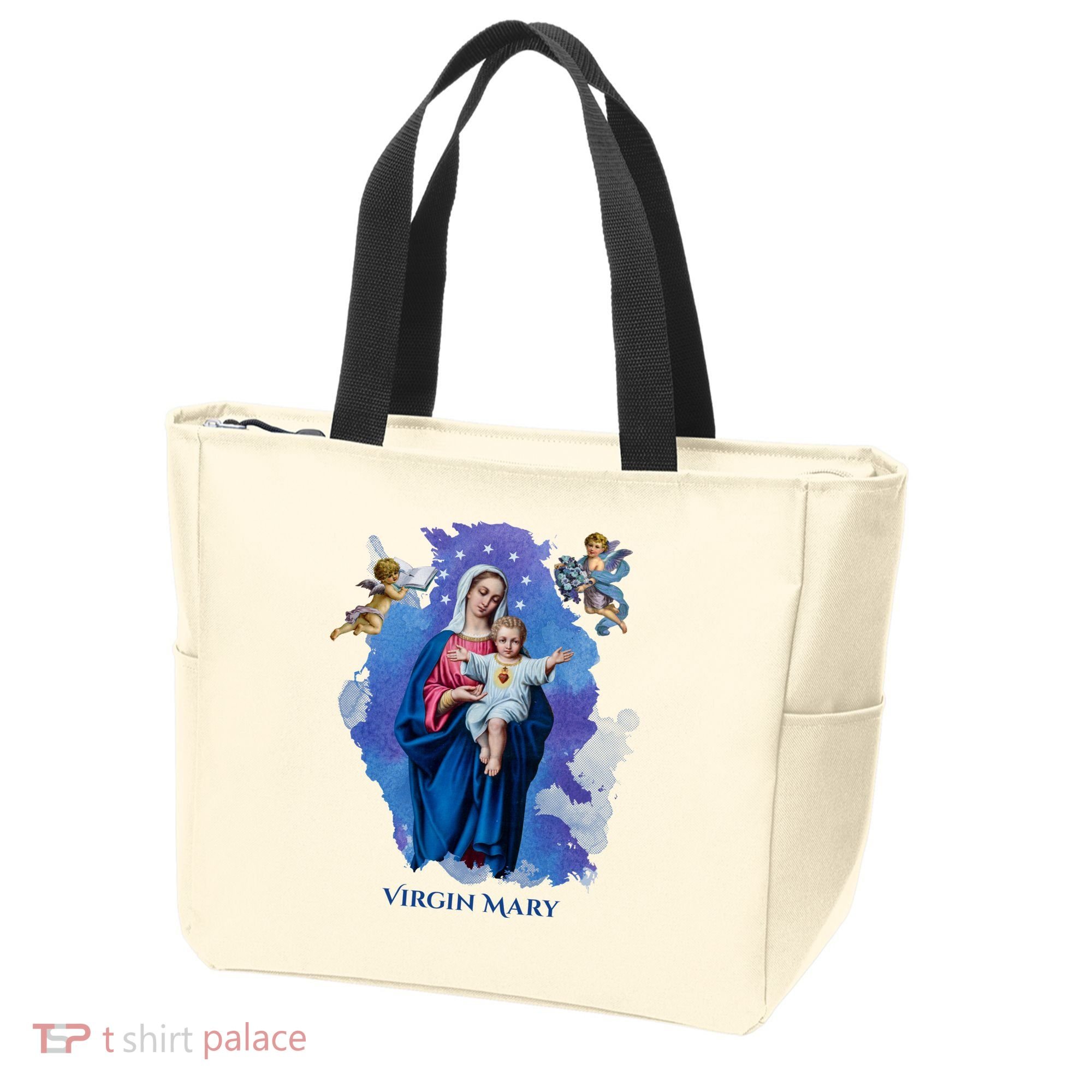 Virgin Mary Angel Religious Gift Art Tote Bag