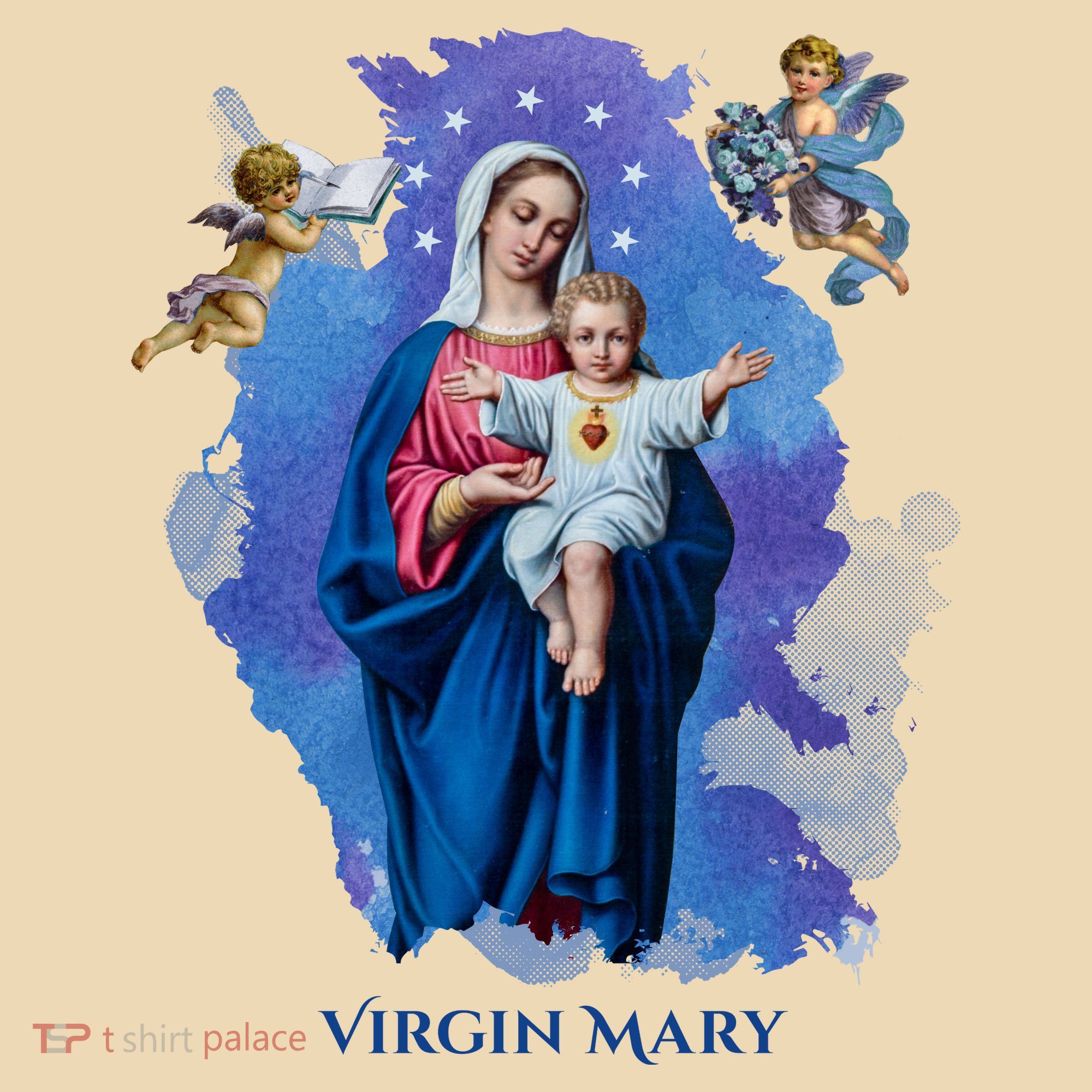 Virgin Mary Angel Religious Gift Art Tote Bag