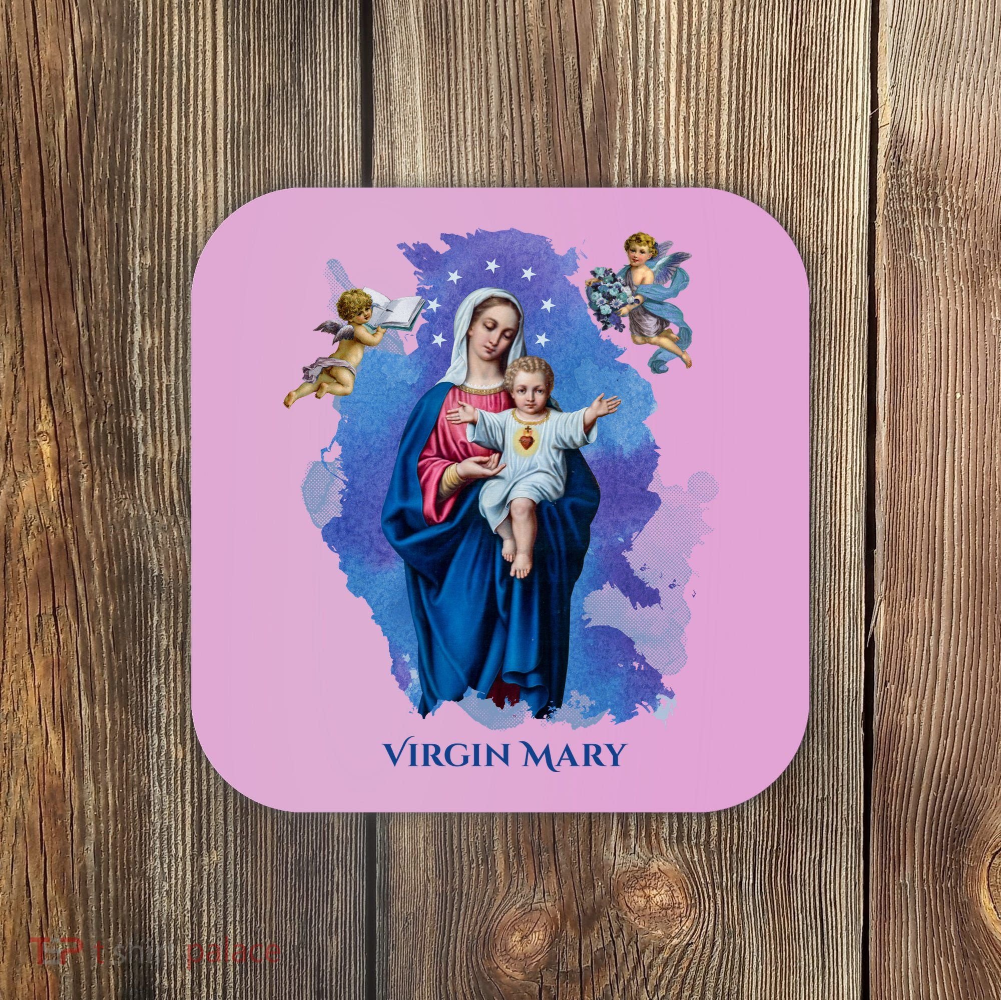 Virgin Mary Angel Religious Gift Art Coaster