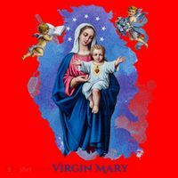 Virgin Mary Angel Religious Gift Art Santa Hat thumb 1