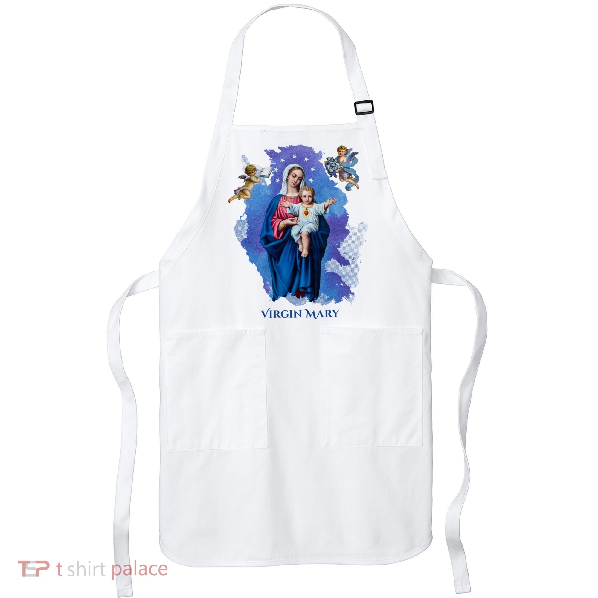 Virgin Mary Angel Religious Gift Art Apron