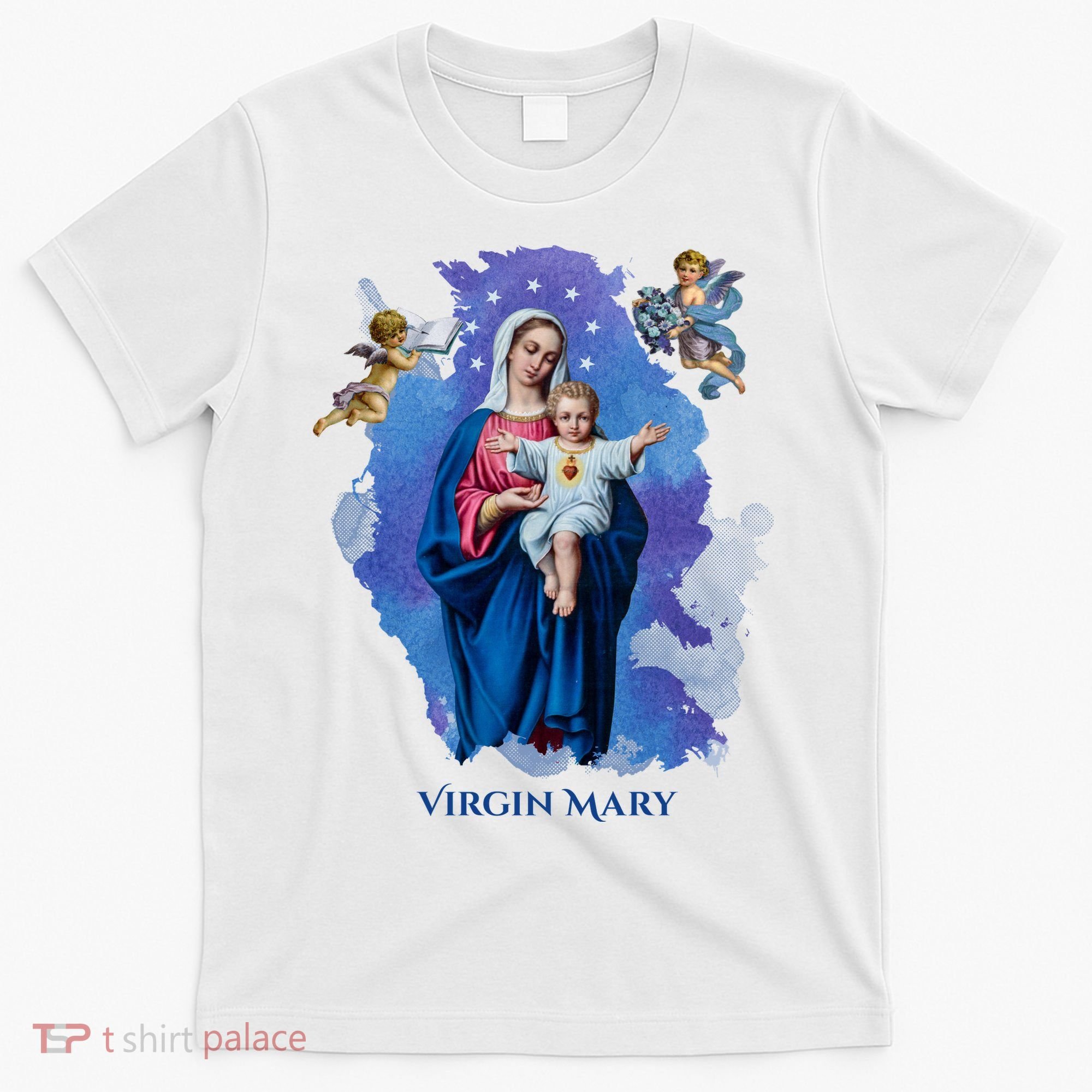 Virgin Mary Angel Religious Gift Art T-Shirt