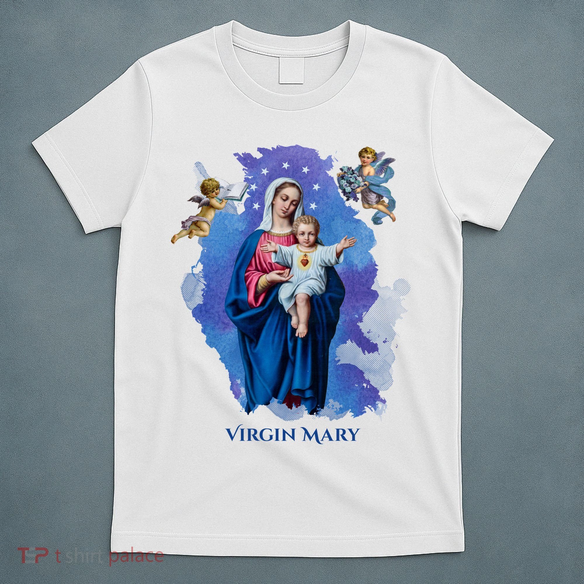 Virgin Mary Angel Religious Gift Art T-Shirt