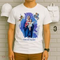Virgin Mary Angel Religious Gift Art T-Shirt thumb 6