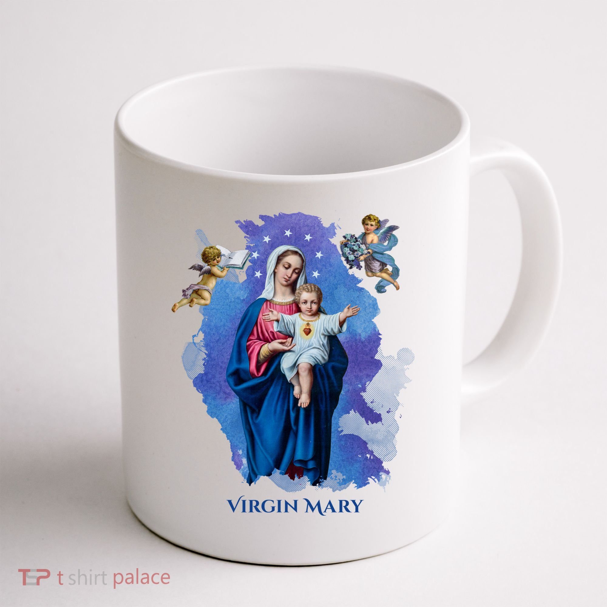 Virgin Mary Angel Religious Gift Art Coffee Mug