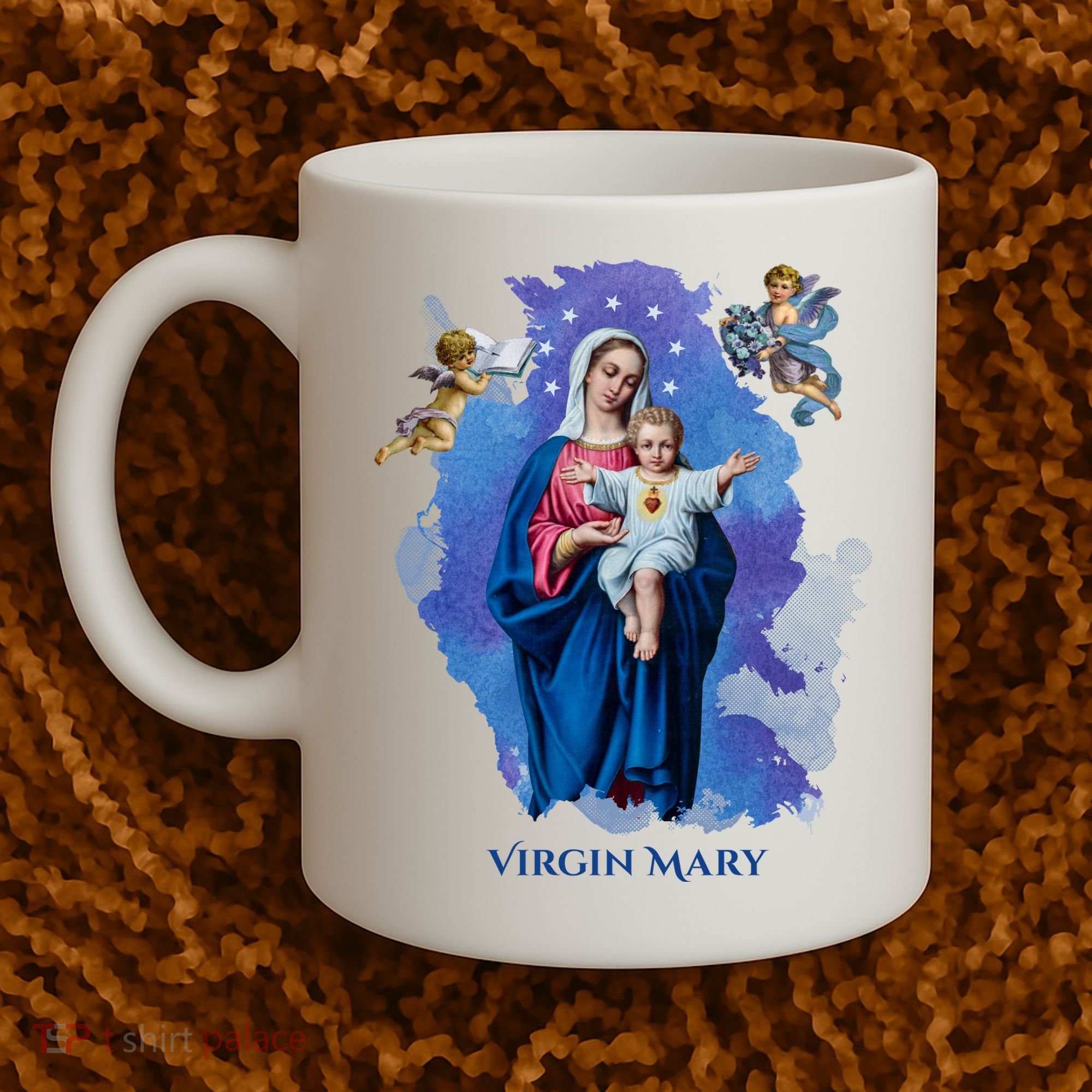 Virgin Mary Angel Religious Gift Art Coffee Mug