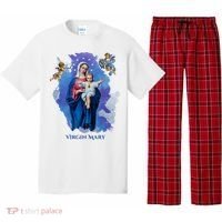 Virgin Mary Angel Religious Gift Art Pajama Set thumb 0
