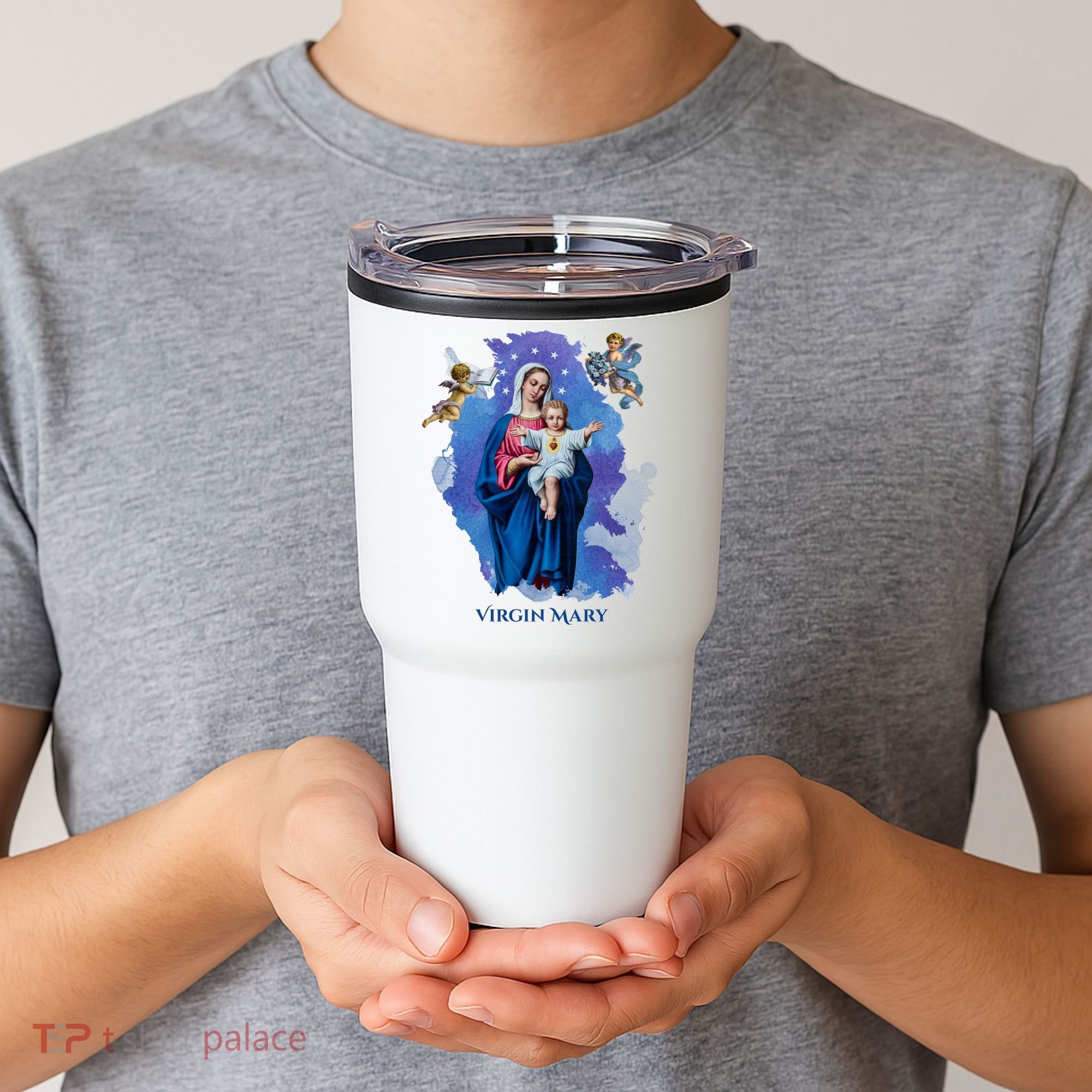 Virgin Mary Angel Religious Gift Art Tumbler