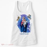 Virgin Mary Angel Religious Gift Art Women's Tank Top thumb 0