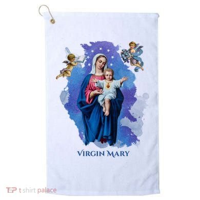 Virgin Mary Angel Religious Gift Art Golf Towel