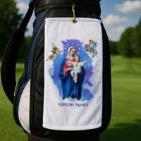 Virgin Mary Angel Religious Gift Art Golf Towel thumb 2