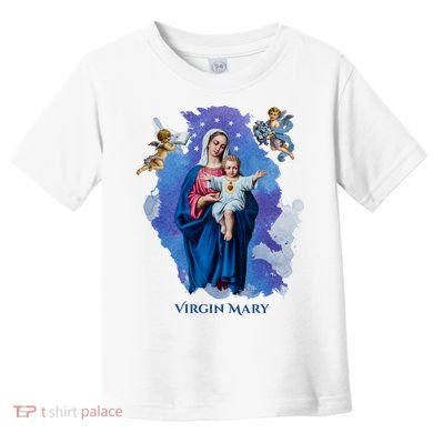 Virgin Mary Angel Religious Gift Art Toddler T-Shirt