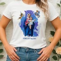 Virgin Mary Angel Religious Gift Art Women's T-Shirt thumb 2