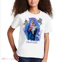 Virgin Mary Angel Religious Gift Art Kids T-Shirt thumb 2