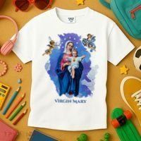 Virgin Mary Angel Religious Gift Art Kids T-Shirt thumb 3