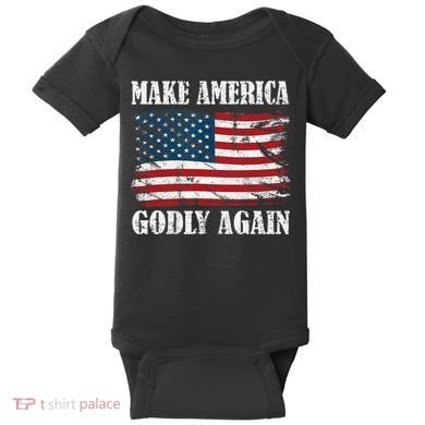 Vintage Make America Godly Again Baby Bodysuit