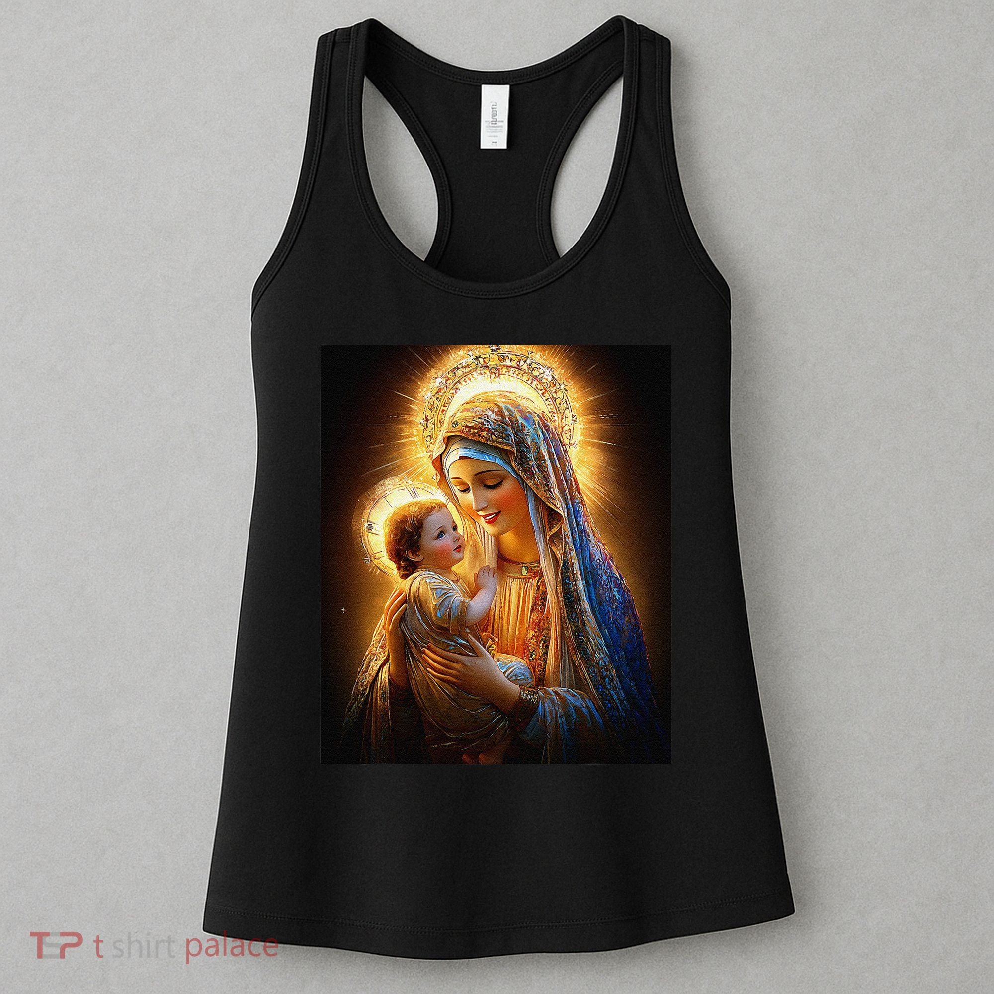 Virgin Mary and Baby Jesus Catholic Madonna and Child Gift Women's Tank Top