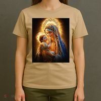 Virgin Mary and Baby Jesus Catholic Madonna and Child Gift T-Shirt thumb 4
