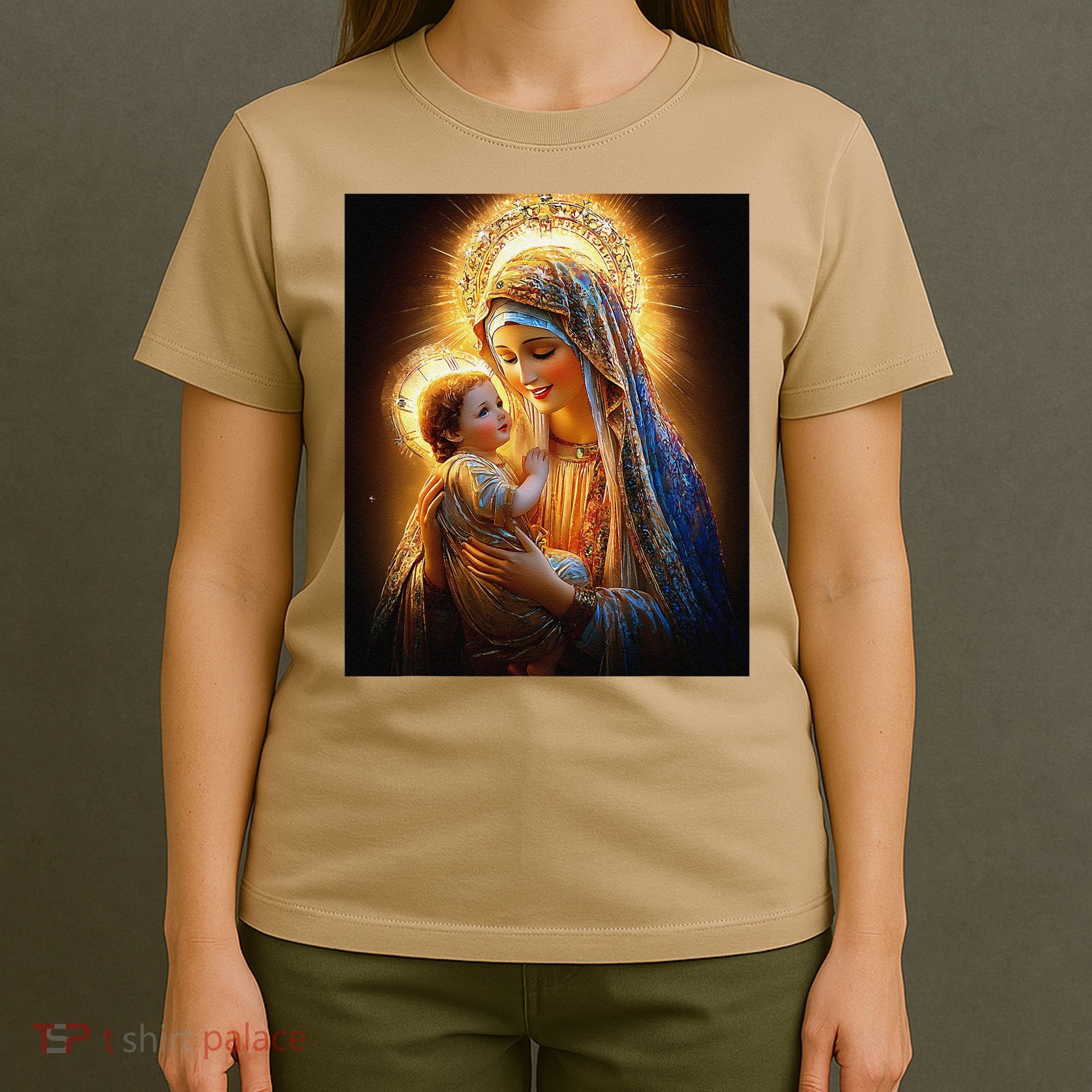 Virgin Mary and Baby Jesus Catholic Madonna and Child Gift T-Shirt