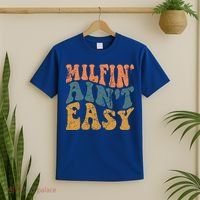 Vintage Milfin AinT Easy Funny Mom Cute Gift T-Shirt thumb 2