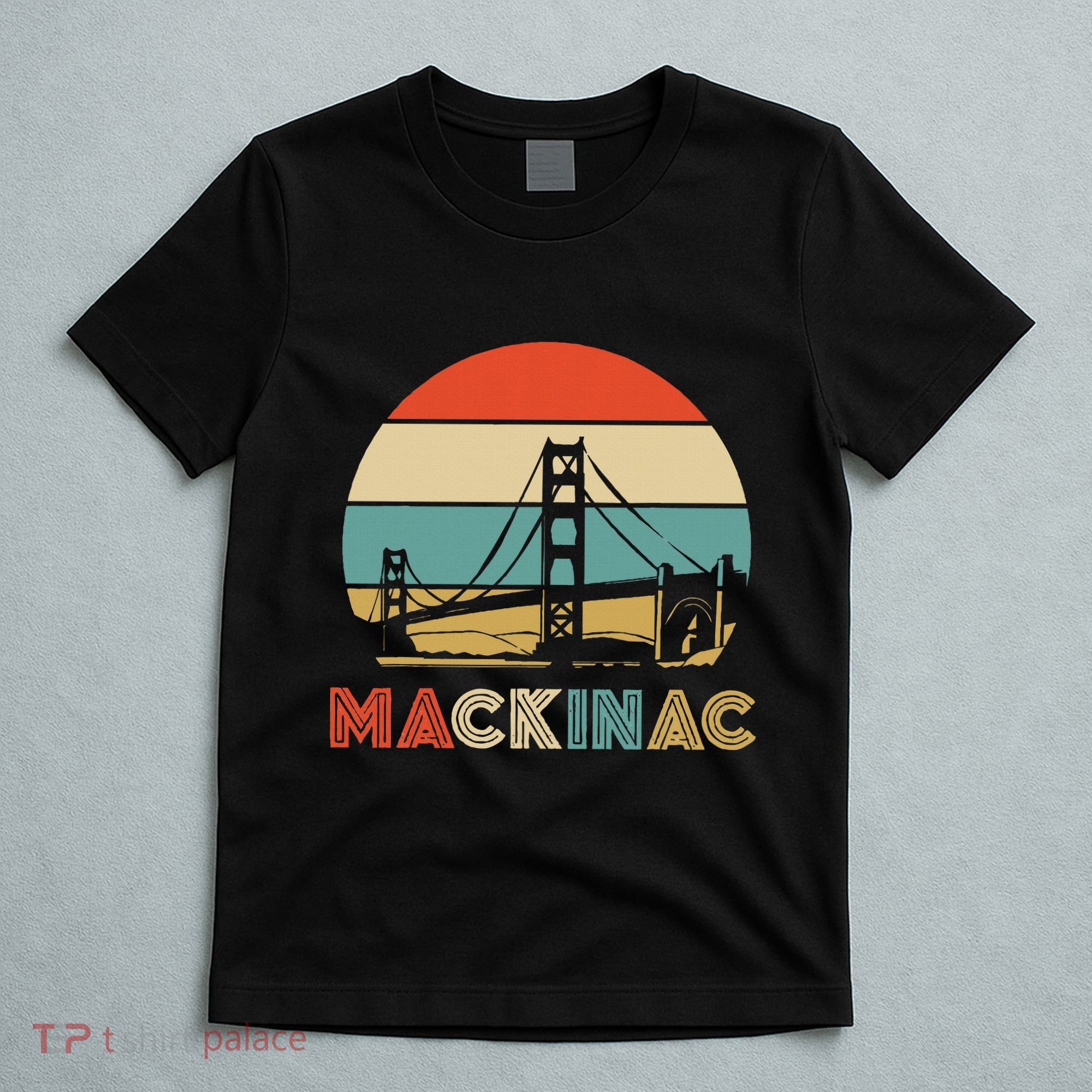 Vintage Mackinac Bridge Island Mackinaw City Retro Michigan T-Shirt