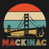Vintage Mackinac Bridge Island Mackinaw City Retro Michigan T-Shirt thumb 7