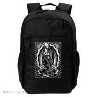 Virgin Mary Black White Bandana Print Chicano Art Cholo Backpack thumb 0