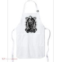 Virgin Mary Black White Bandana Print Chicano Art Cholo Apron thumb 0