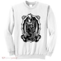Virgin Mary Black White Bandana Print Chicano Art Cholo Sweatshirt thumb 0