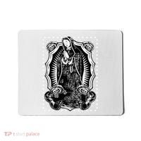 Virgin Mary Black White Bandana Print Chicano Art Cholo Mousepad thumb 0