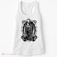 Virgin Mary Black White Bandana Print Chicano Art Cholo Women's Tank Top thumb 0