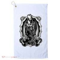 Virgin Mary Black White Bandana Print Chicano Art Cholo Golf Towel thumb 0