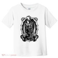 Virgin Mary Black White Bandana Print Chicano Art Cholo Toddler T-Shirt thumb 0