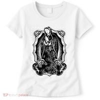 Virgin Mary Black White Bandana Print Chicano Art Cholo Women's T-Shirt thumb 0
