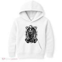 Virgin Mary Black White Bandana Print Chicano Art Cholo Kids Hoodie thumb 0