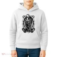 Virgin Mary Black White Bandana Print Chicano Art Cholo Kids Hoodie thumb 4