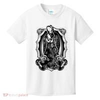 Virgin Mary Black White Bandana Print Chicano Art Cholo Kids T-Shirt thumb 0