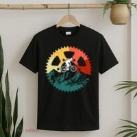 Vintage Mountain Biking Art For Mountain Biker Men Women T-Shirt thumb 2