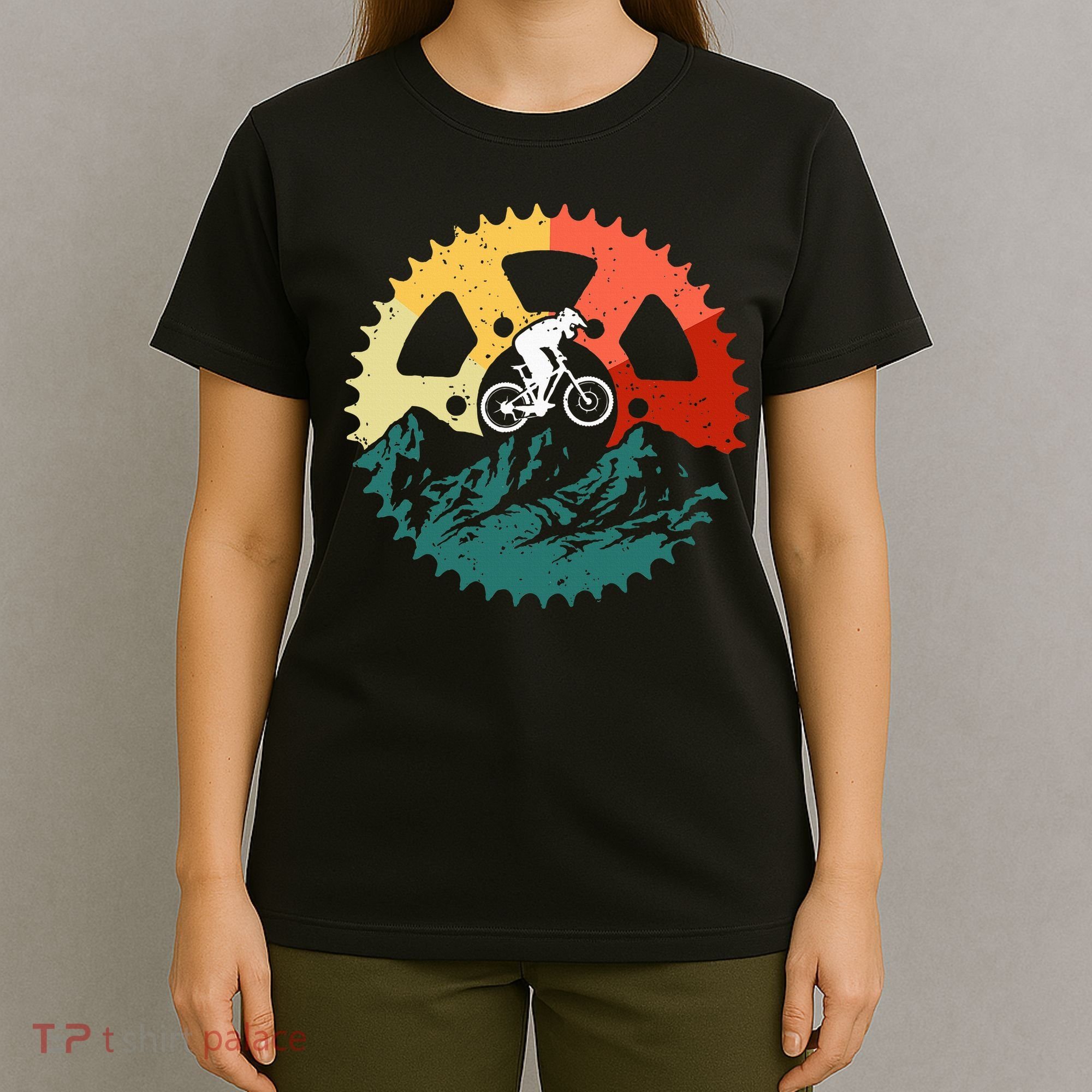 Vintage Mountain Biking Art For Mountain Biker Men Women T-Shirt