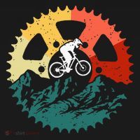 Vintage Mountain Biking Art For Mountain Biker Men Women T-Shirt thumb 7