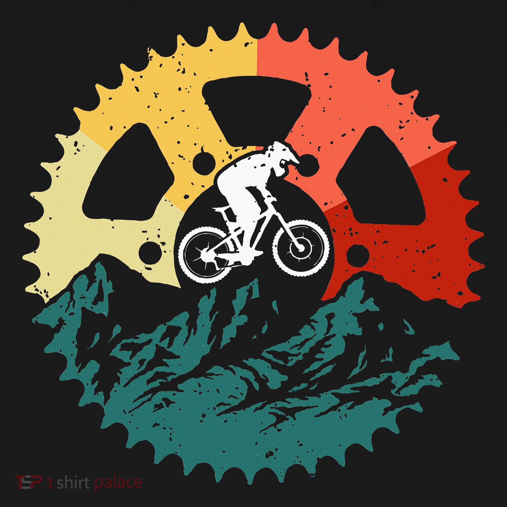 Vintage Mountain Biking Art For Mountain Biker Men Women T-Shirt