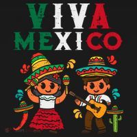 Viva Mexico Boy Girl Maracas Guitar Mexican Independence Polo thumb 3