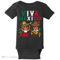 Viva Mexico Boy Girl Maracas Guitar Mexican Independence Baby Bodysuit thumb 0